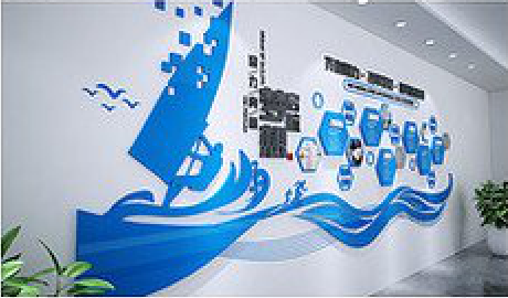 弥勒海浪主题文化墙如何设计？