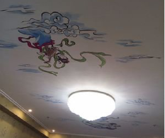 弥勒如何快速绘制天花板上的手绘墙？